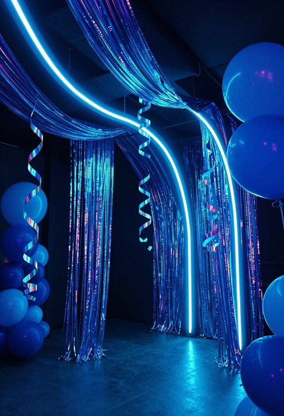 vibrant neon party decorations