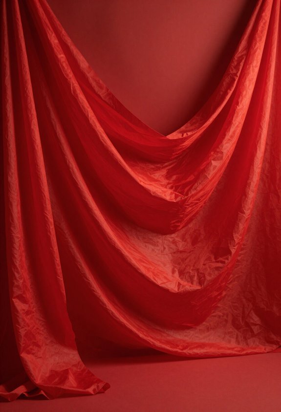 vibrant red tissue decor