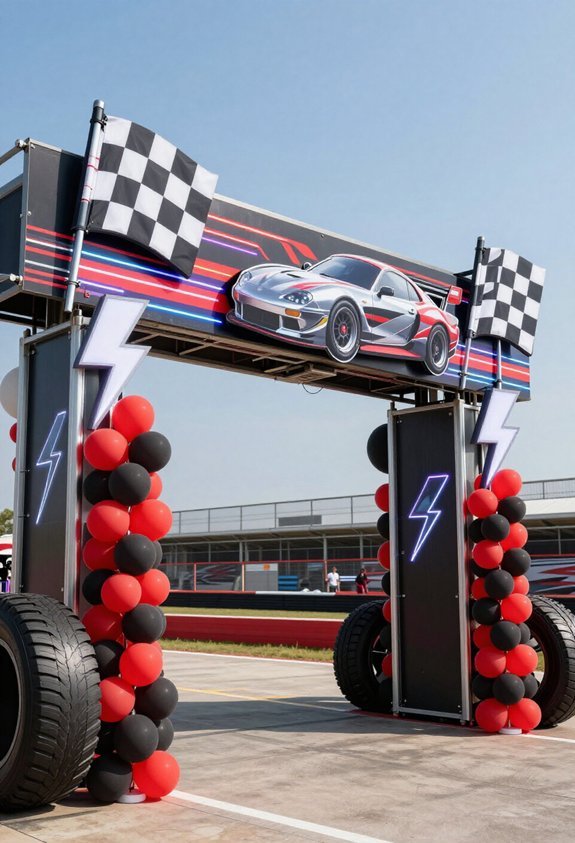 vibrant speedway entrance gate