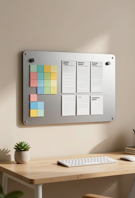 wall mounted magnetic task boards