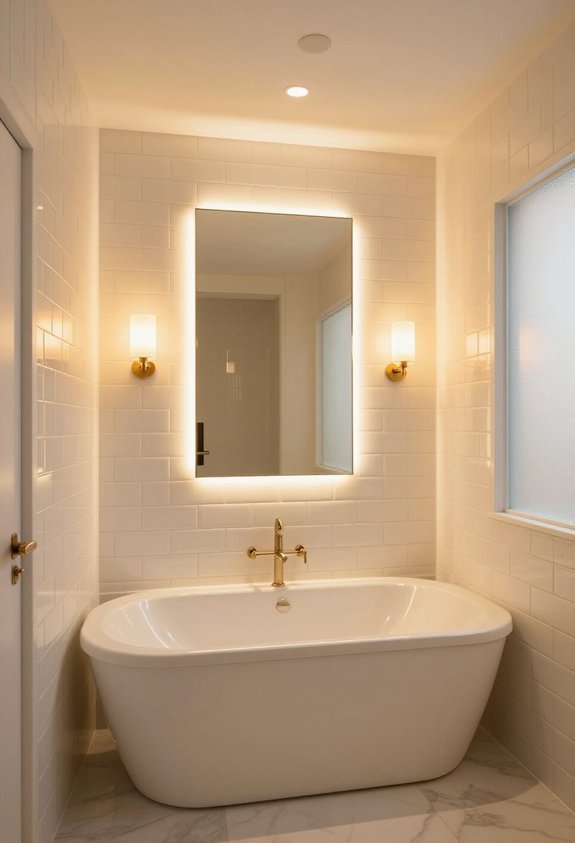warm led bathroom lighting