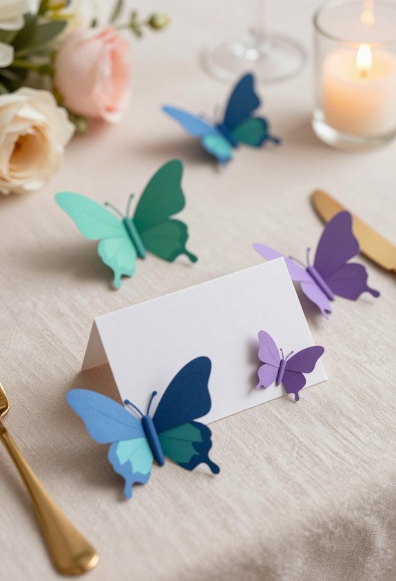 whimsical butterfly place cards