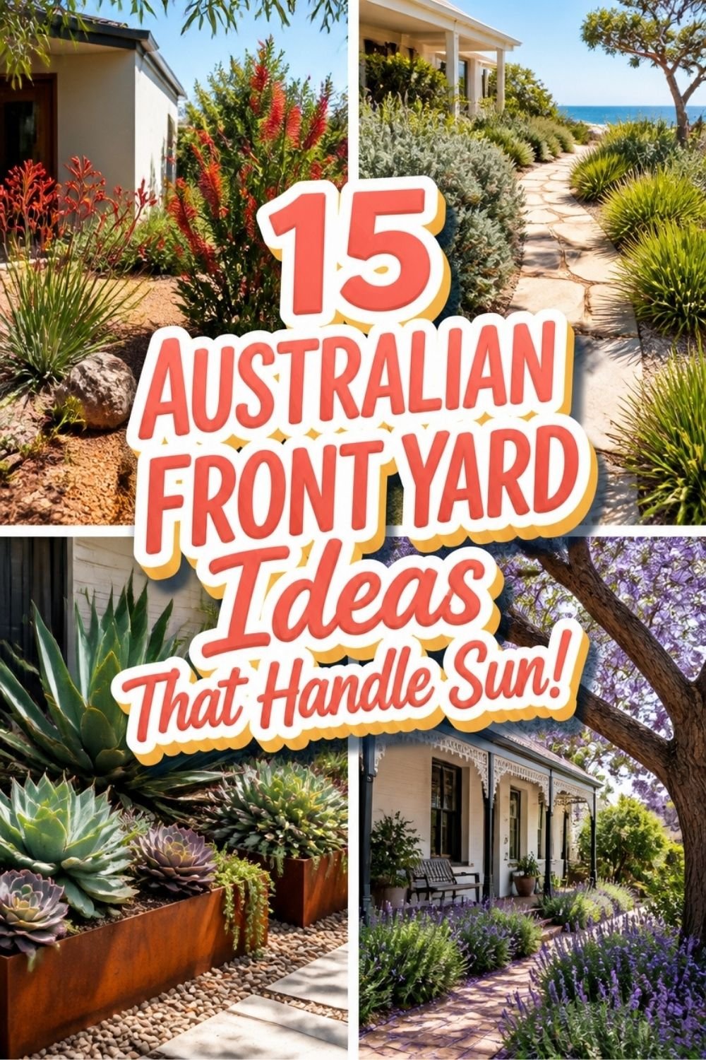 15 AUSTRALIAN FRONT YARD Ideas That Handle Sun!