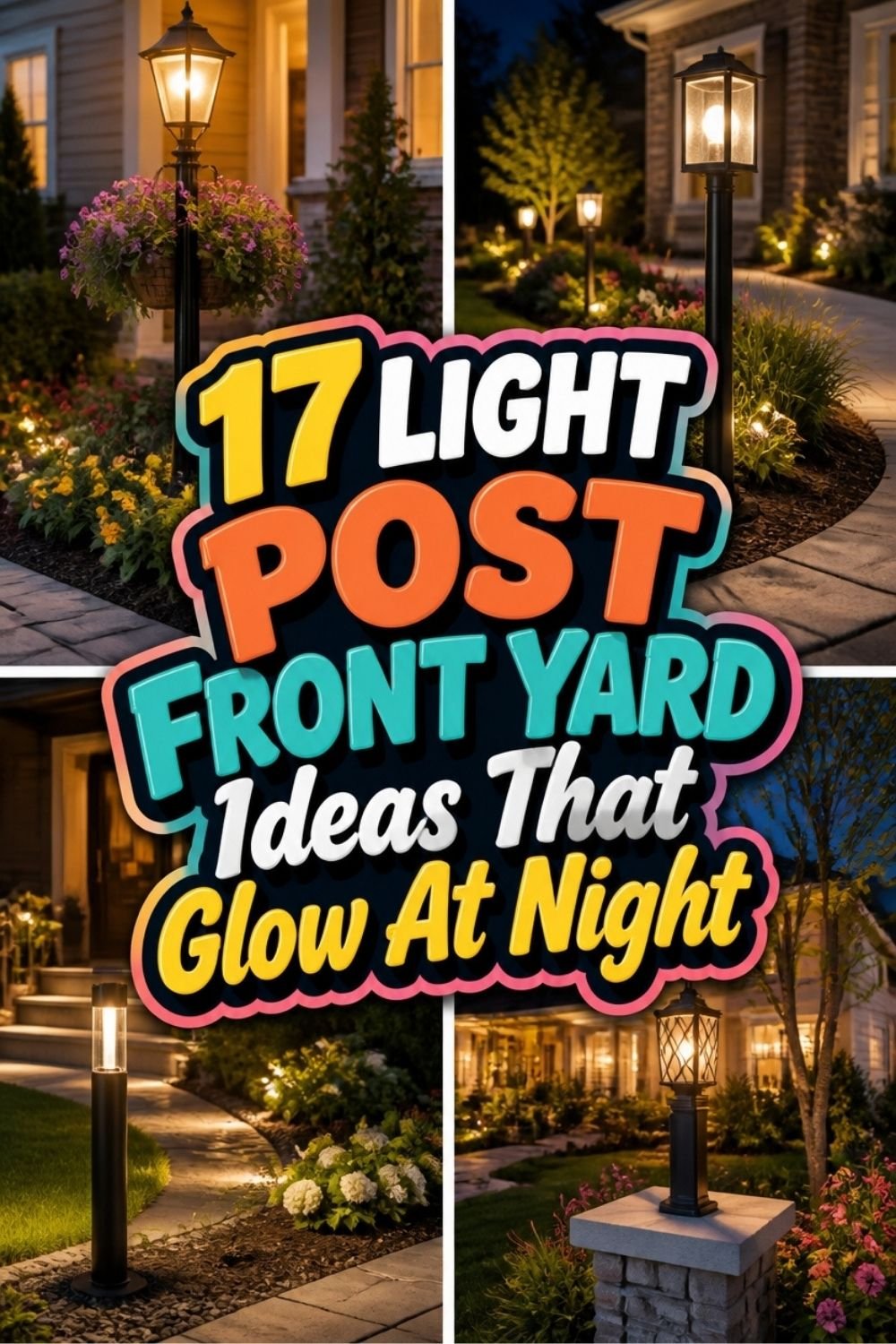 17 LIGHT POST FRONT YARD Ideas That Glow At Night!