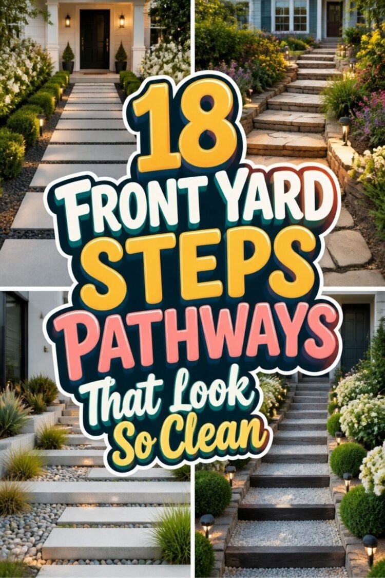 18 FRONT YARD STEPS PATHWAYS That Look So Clean!