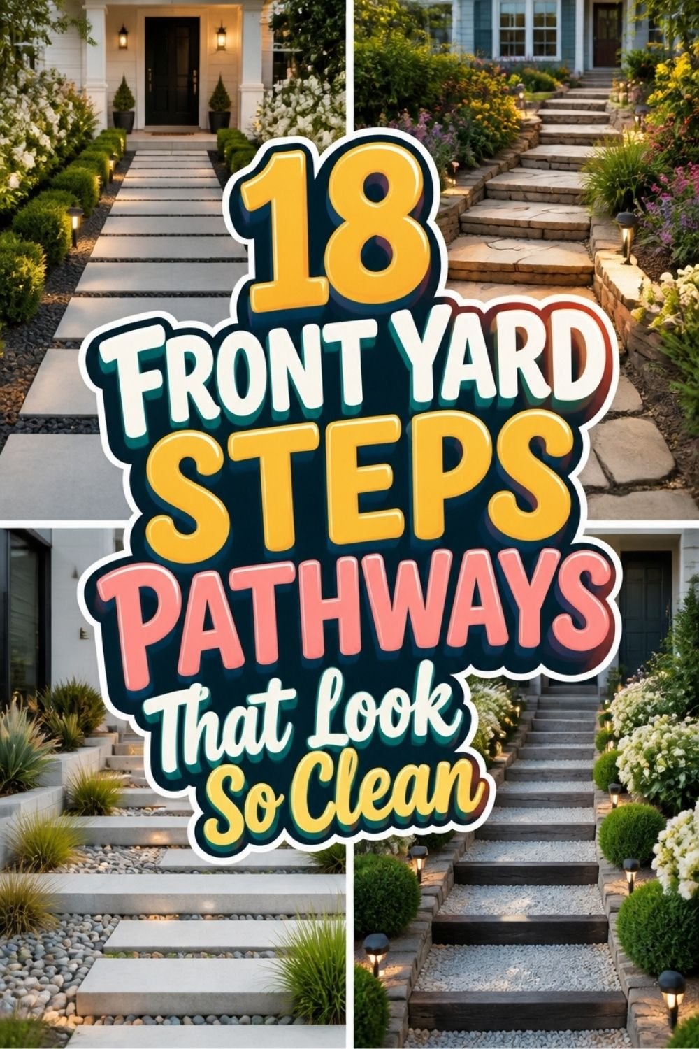 18 FRONT YARD STEPS PATHWAYS That Look So Clean!