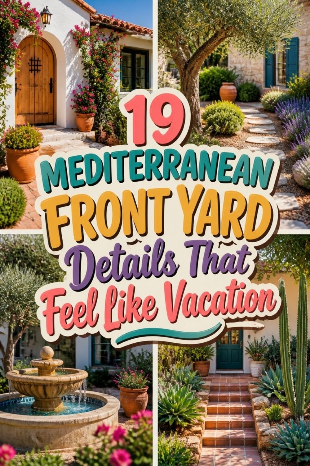 19 MEDITERRANEAN FRONT YARD Details That Feel Like Vacation!