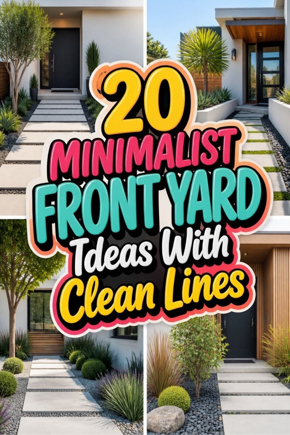 20 MINIMALIST FRONT YARD Ideas With Clean Lines!