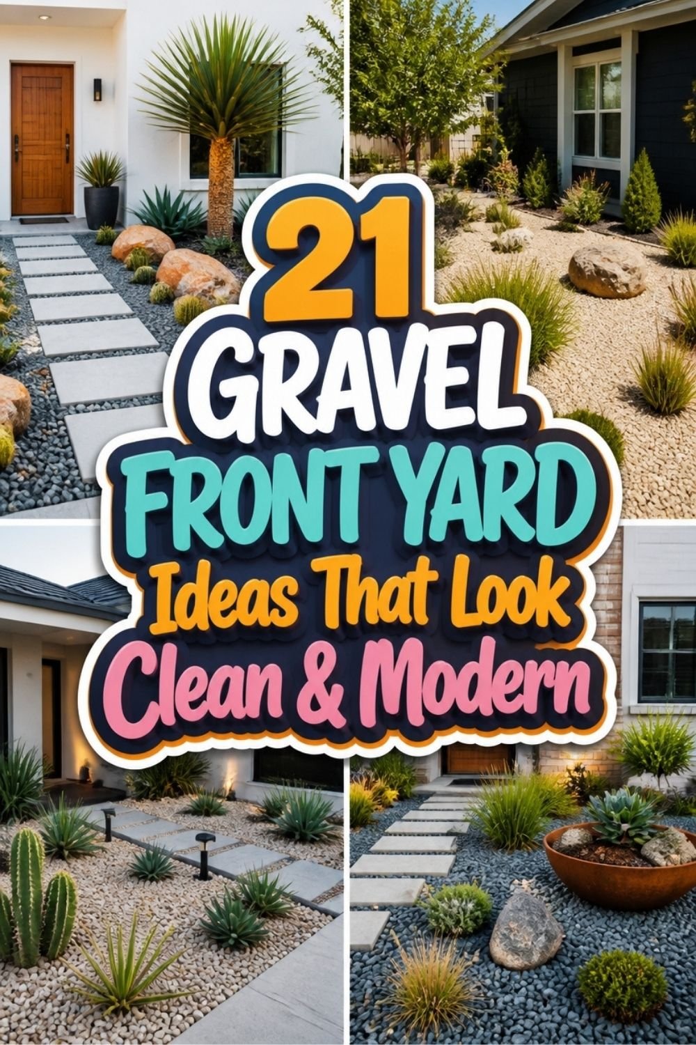 21 GRAVEL FRONT YARD Ideas That Look Clean & Modern!
