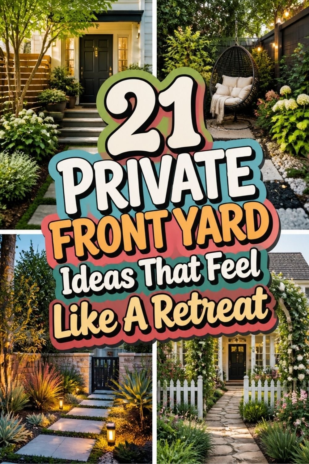 21 PRIVATE FRONT YARD Ideas That Feel Like A Retreat!