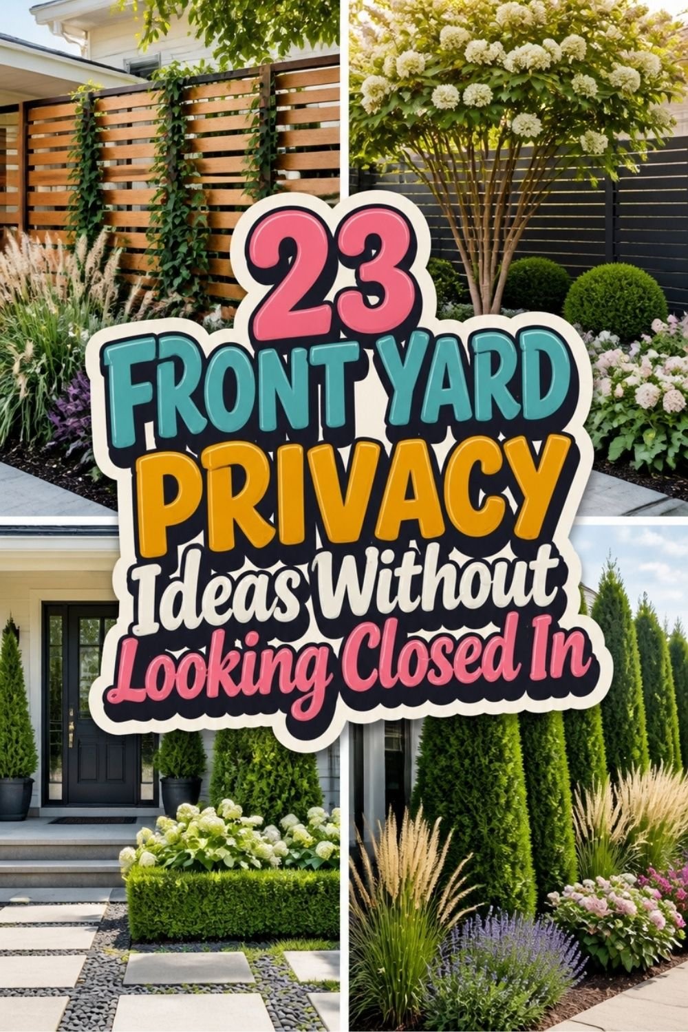 23 FRONT YARD PRIVACY Ideas Without Looking Closed In!