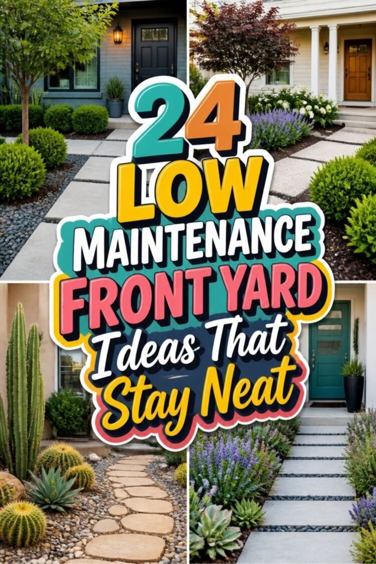 24 LOW MAINTENANCE FRONT YARD Ideas That Stay Neat!