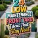 24 LOW MAINTENANCE FRONT YARD Ideas That Stay Neat!