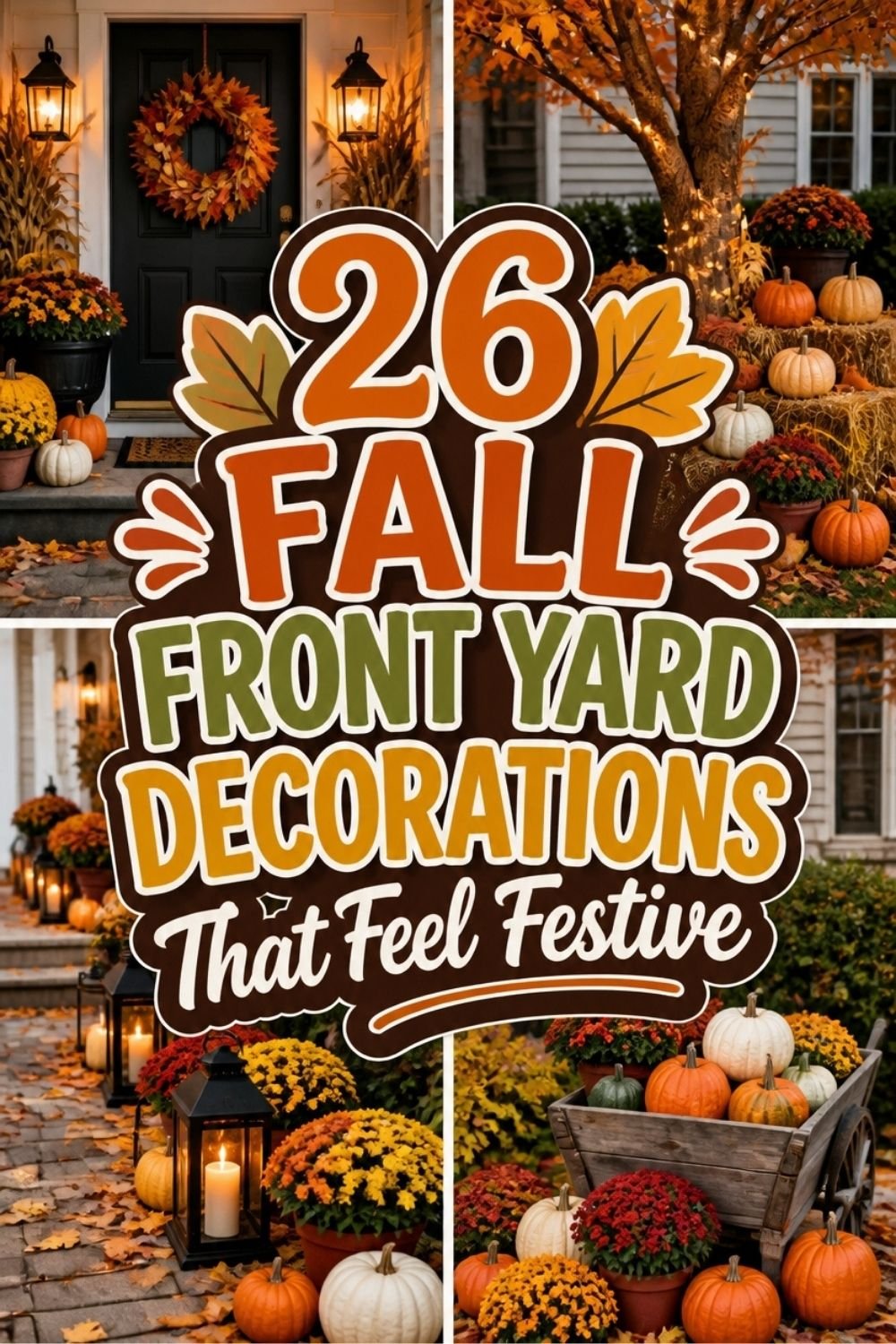 26 FALL FRONT YARD DECORATIONS That Feel Festive!