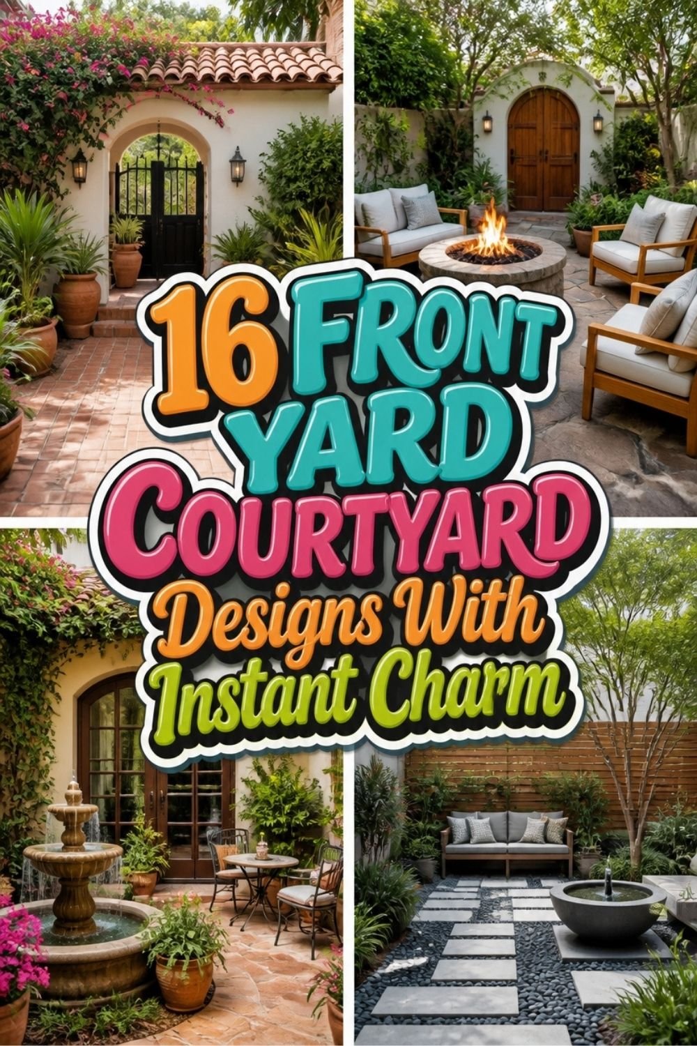 16 FRONT YARD COURTYARD Designs With Instant Charm!