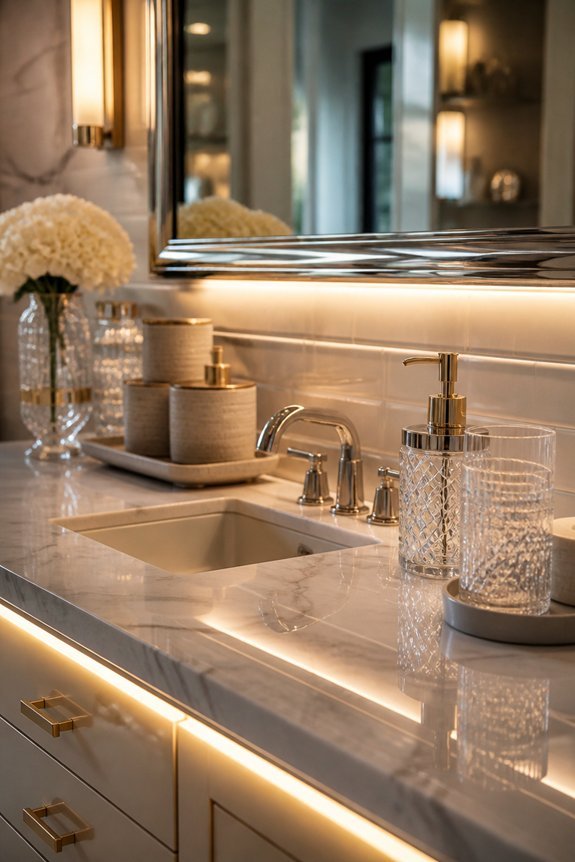 ambient under cabinet lighting installation