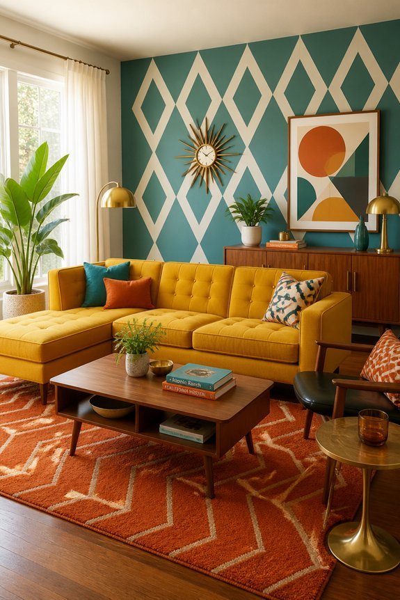 bold colors geometric patterns