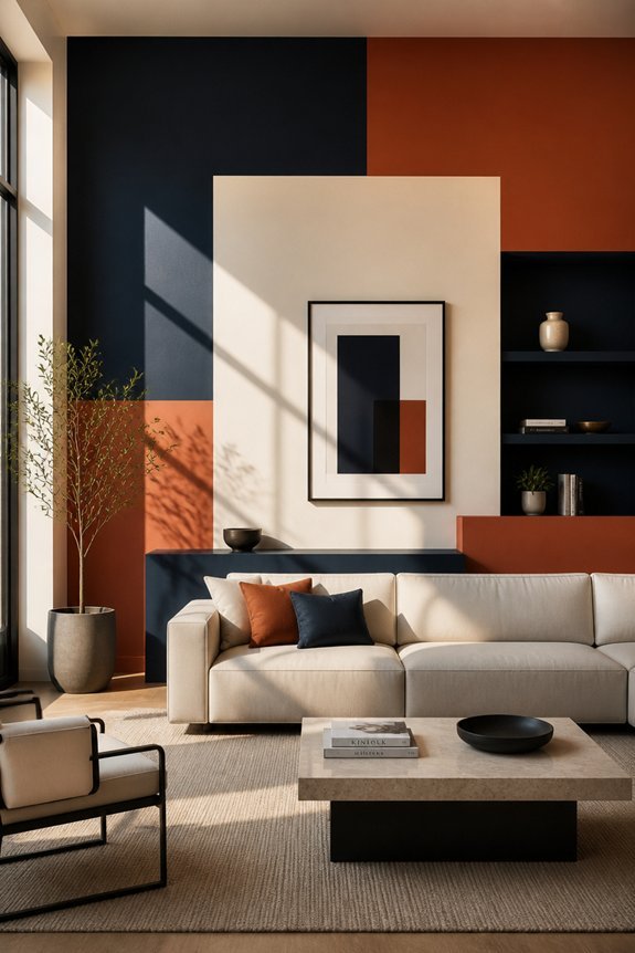 bold geometric color blocking
