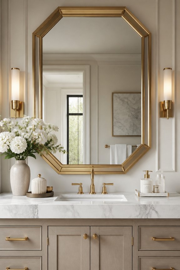 bold mirror choice enhances vanity