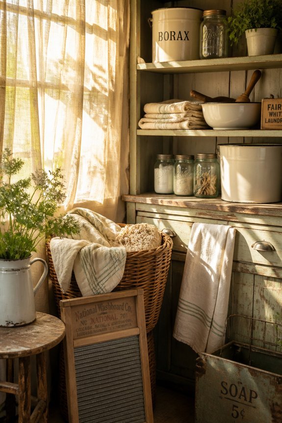 bright and airy laundry room