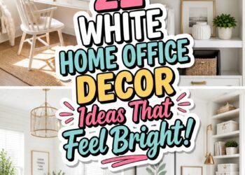 bright white home office decor