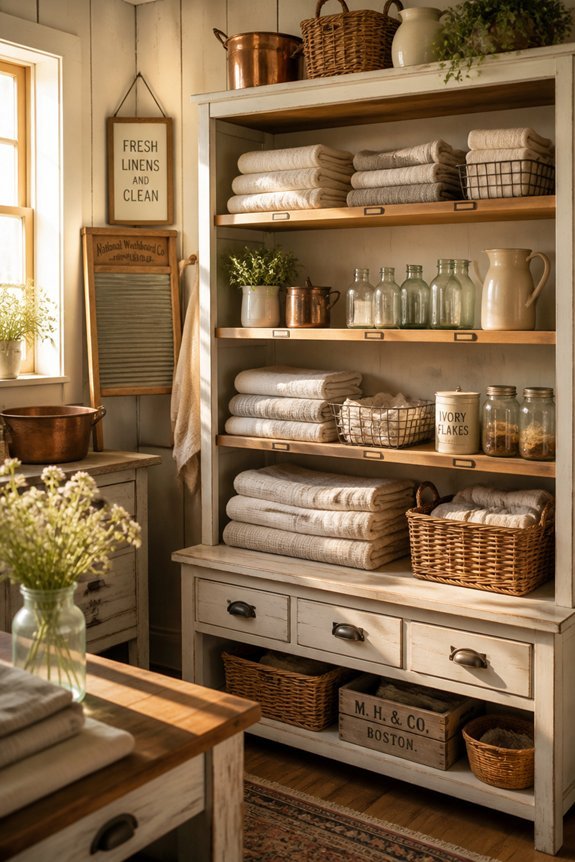 charming open laundry organization
