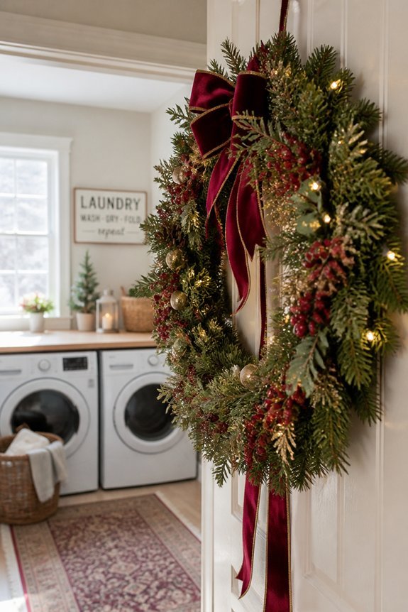 cheerful wreath for laundry