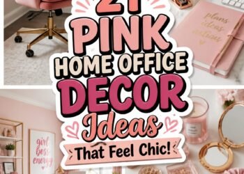 chic pink home office ideas