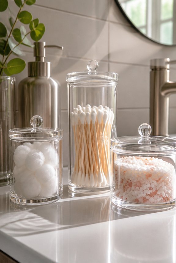 clear containers for organization