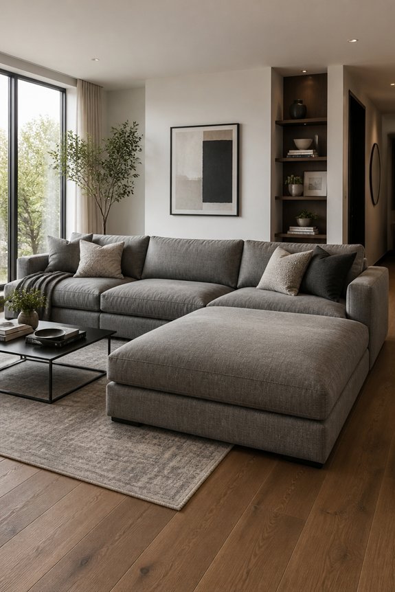 comfortable sectional with chaise
