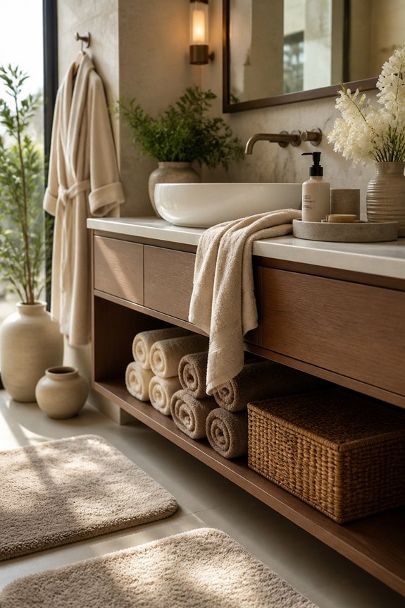 cozy bathroom texture blend
