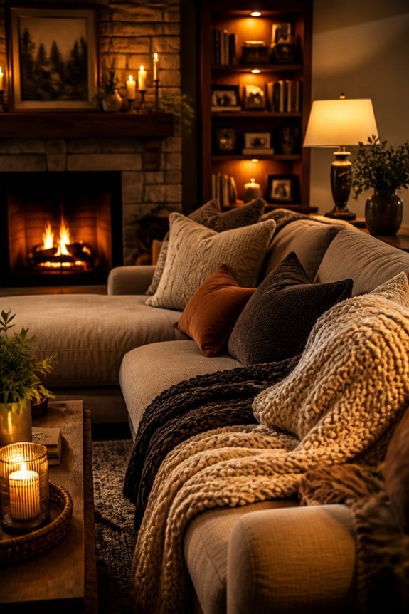 cozy blankets and pillows