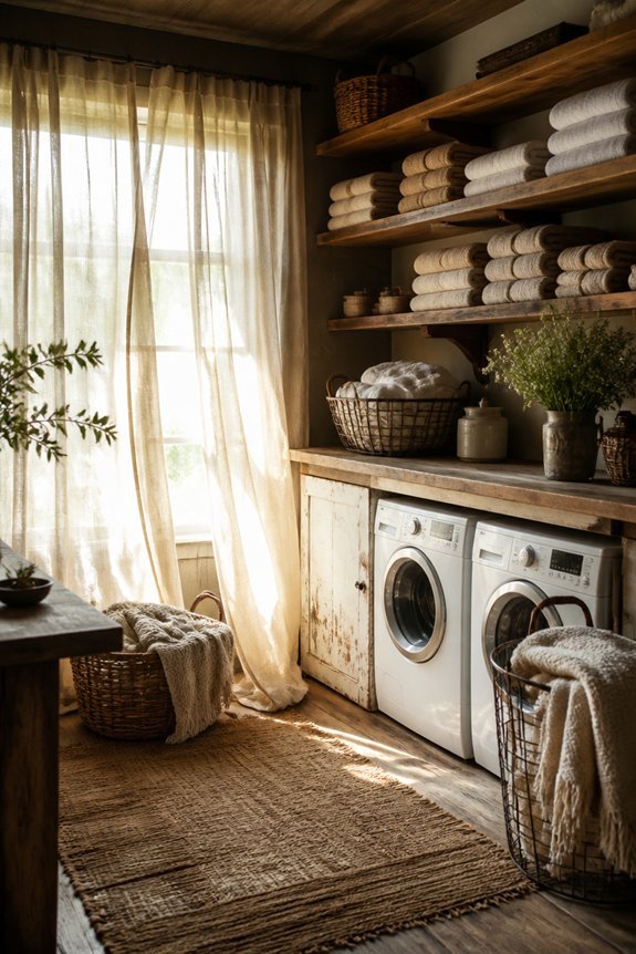 cozy laundry room transformation