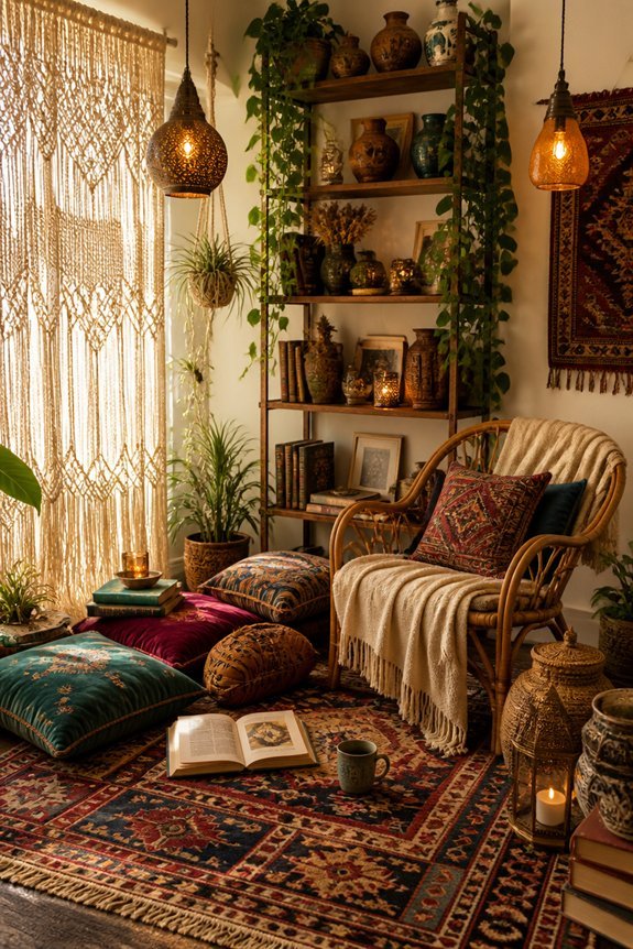 cozy sunlit reading retreat