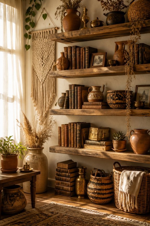 create intentional shelf decor