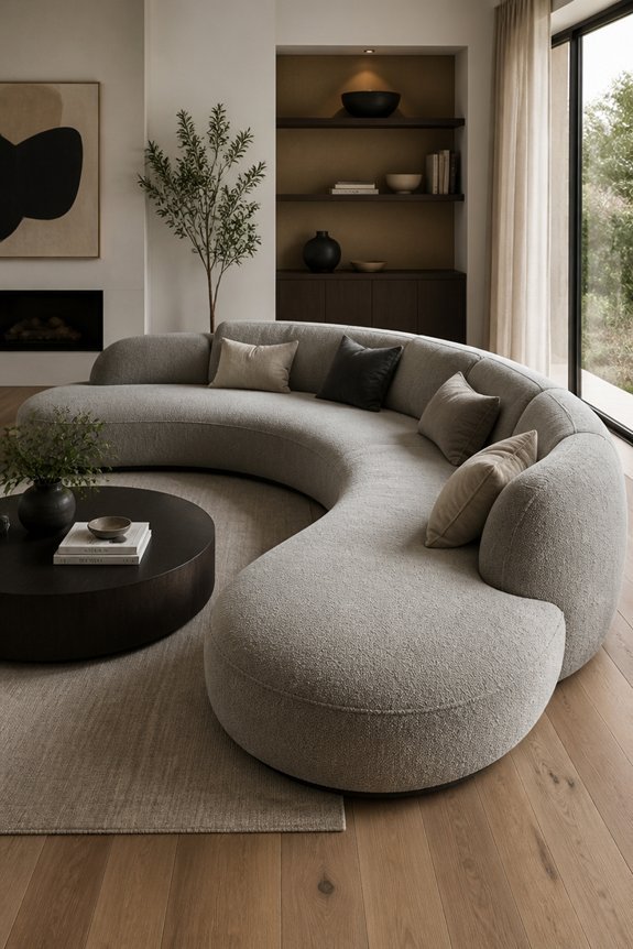 curves enhance cozy spaces