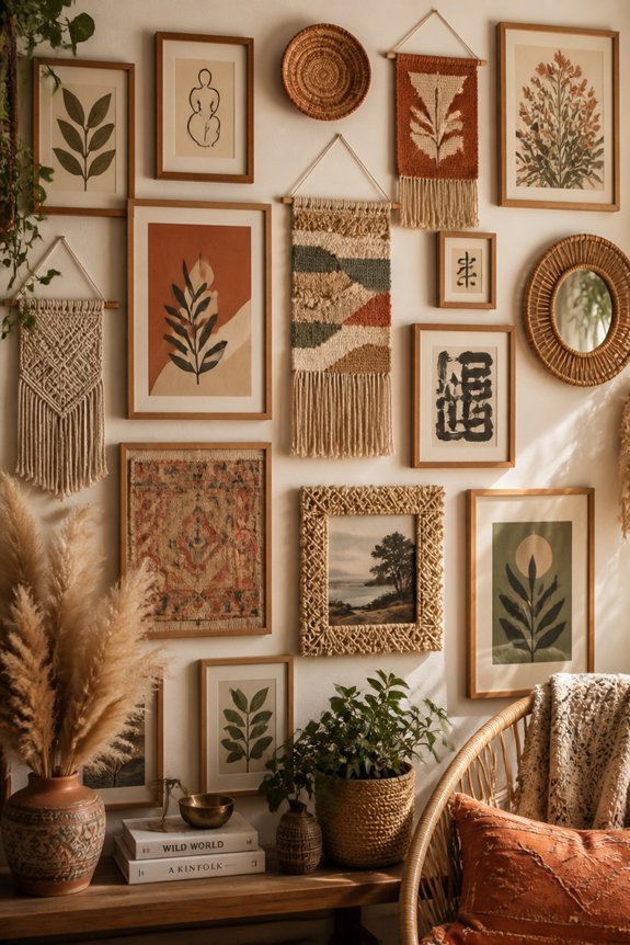 eclectic gallery wall creation