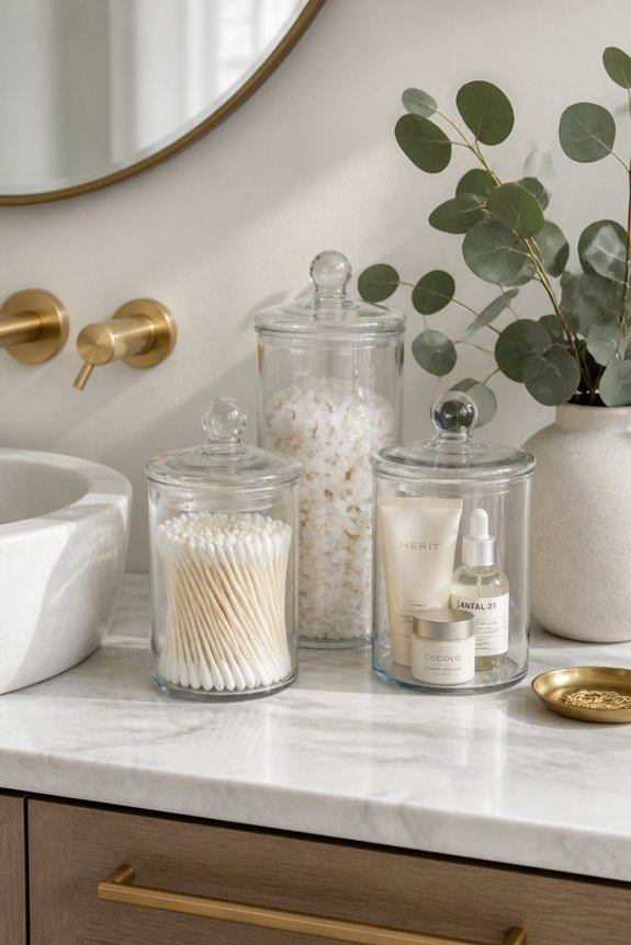 elegant glass jar storage