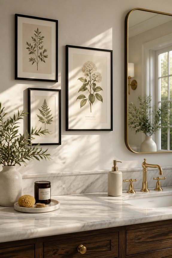 enhance bathroom wall decor