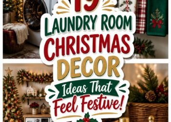 festive laundry room decor