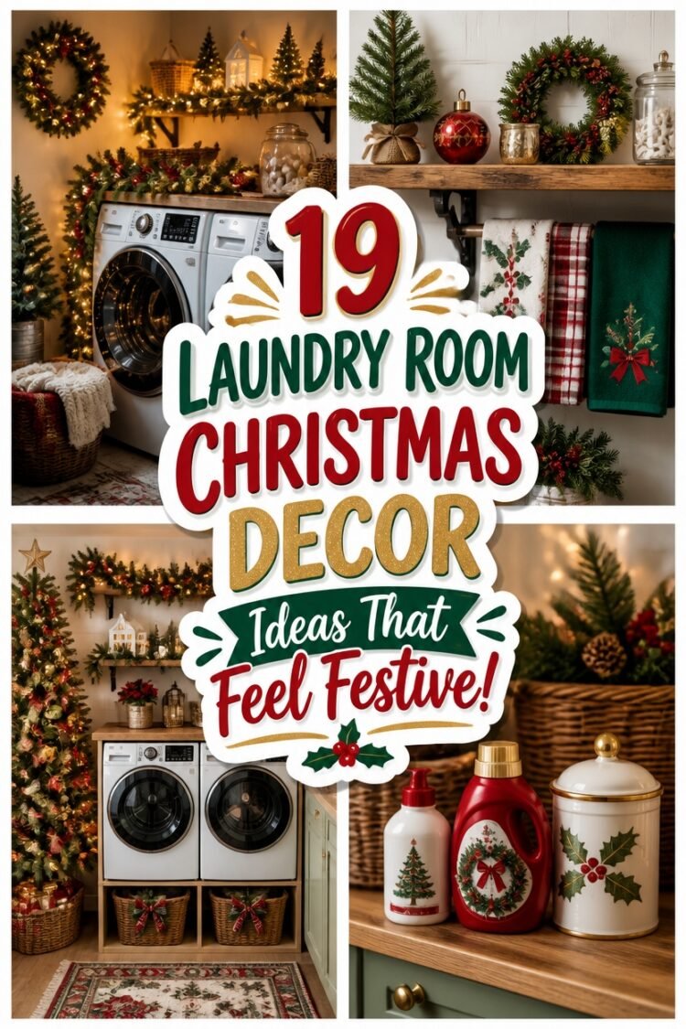 festive laundry room decor