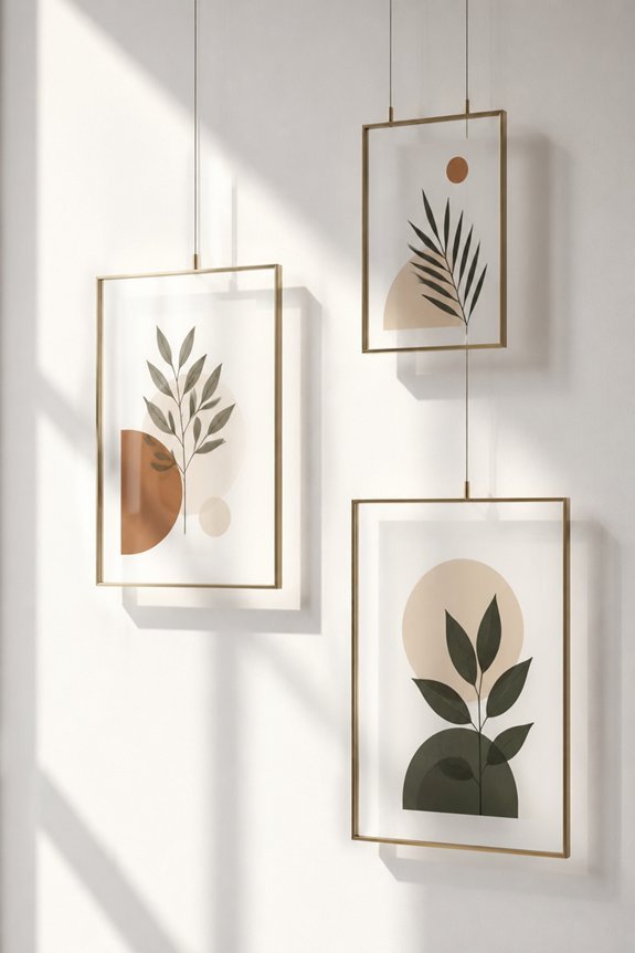 floating frames showcase art