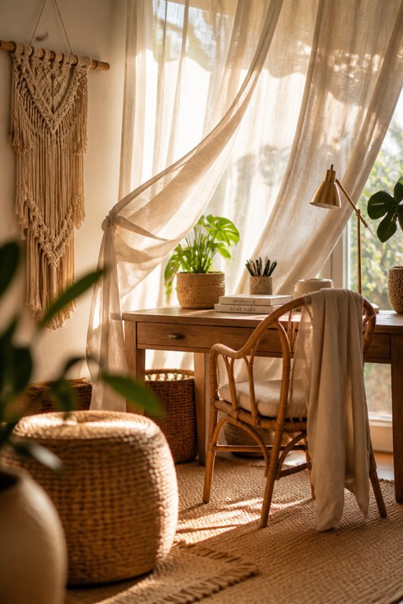 flowing curtains natural fabrics