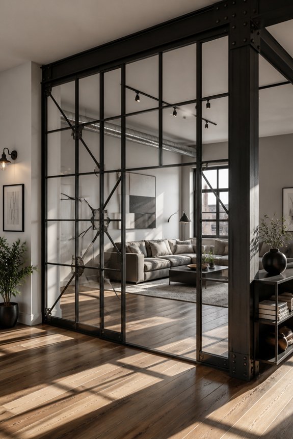 industrial metal frame partitions