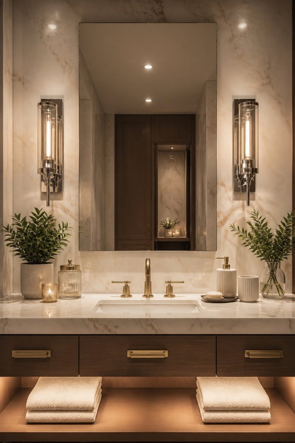 install wall sconces evenly