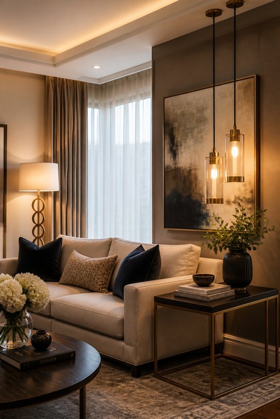 layered lighting creates ambiance