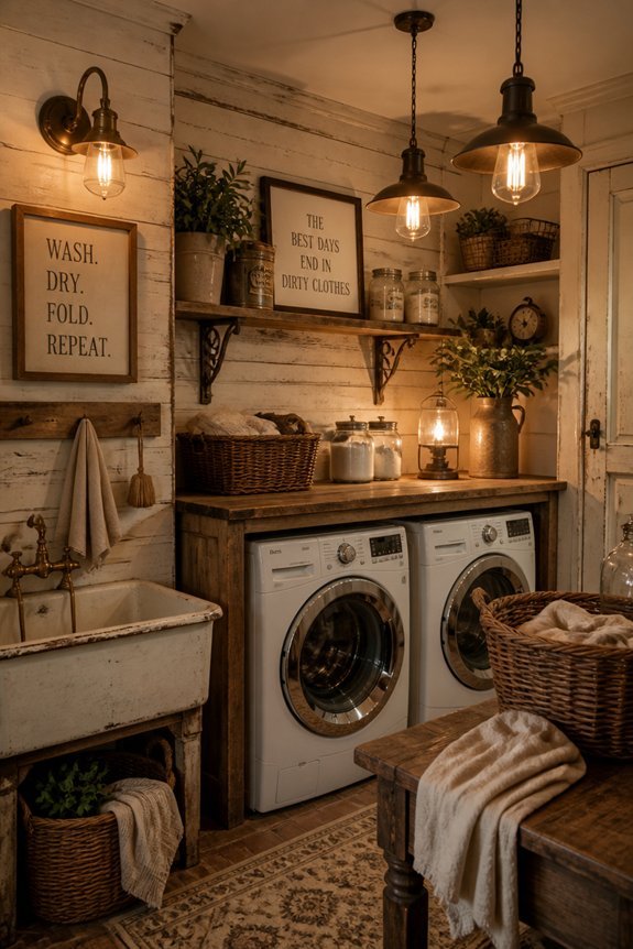 layered lighting for laundry