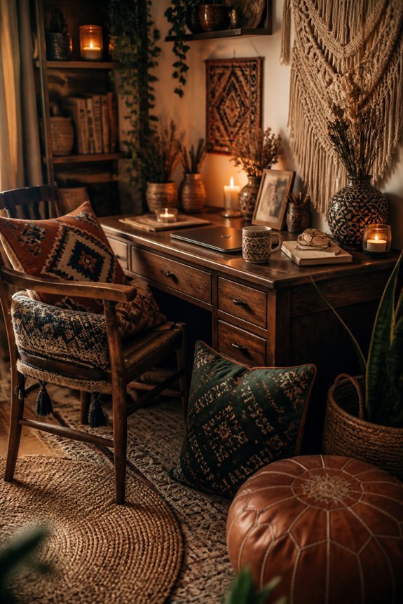 layered patterned throw pillows