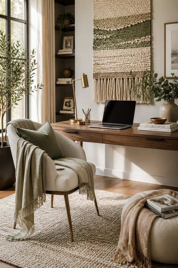 layered rugs and fabrics