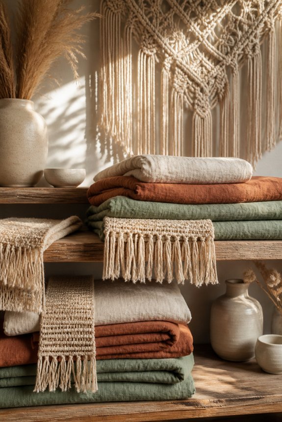 layered towels and textures